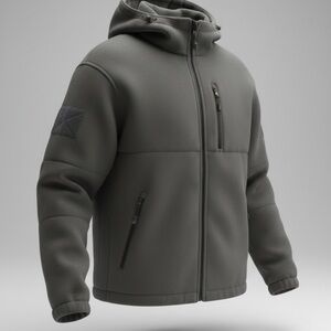 Men's Gray Hooded Jacket